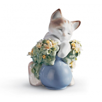  Статуэтка Сонный котенок Lladro
